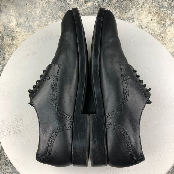 Cole Haan Men\'s Size 12M Grand.OS Henry Black Leather Plain Toe Dress Shoes main image 7